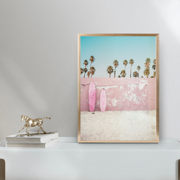 Pink Surfboard | Art Print