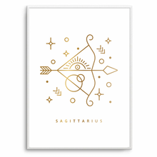 Load image into Gallery viewer, Sagittarius Zodiac Gold
