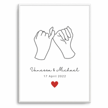 Load image into Gallery viewer, Pinky Promise | Personalised | Art Print
