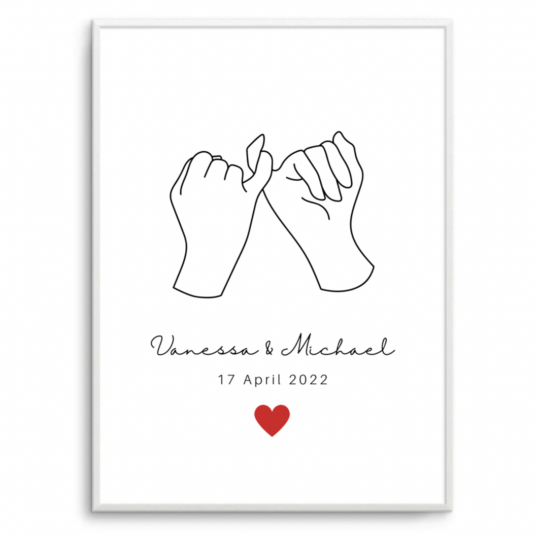 Pinky Promise | Personalised | Art Print