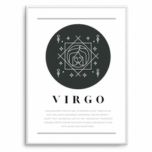 Load image into Gallery viewer, Virgo Zodiac Black &amp; White

