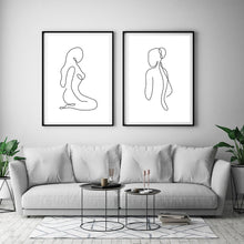 Load image into Gallery viewer, Line Art Woman Set of 2

