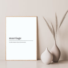 Load image into Gallery viewer, Marriage Definition (White)

